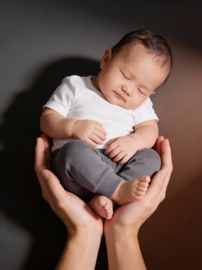 In Loving Hands AI Baby Photo Template Preview