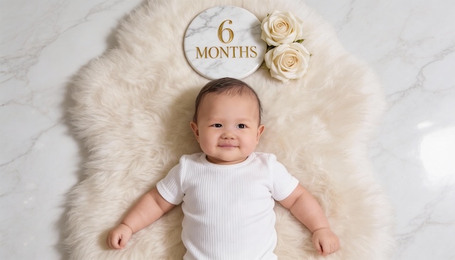 Month 6 - Half Year Marble Baby Milestone