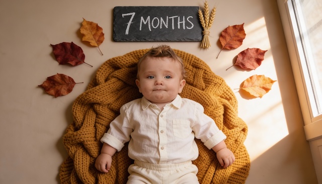 Month 7 - Autumn Harvest Baby Milestone