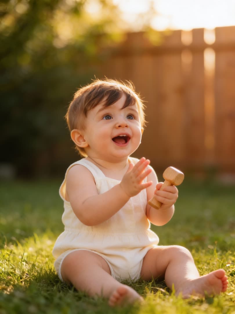 Natural Light Birthday Joy AI Baby Photo Template Preview