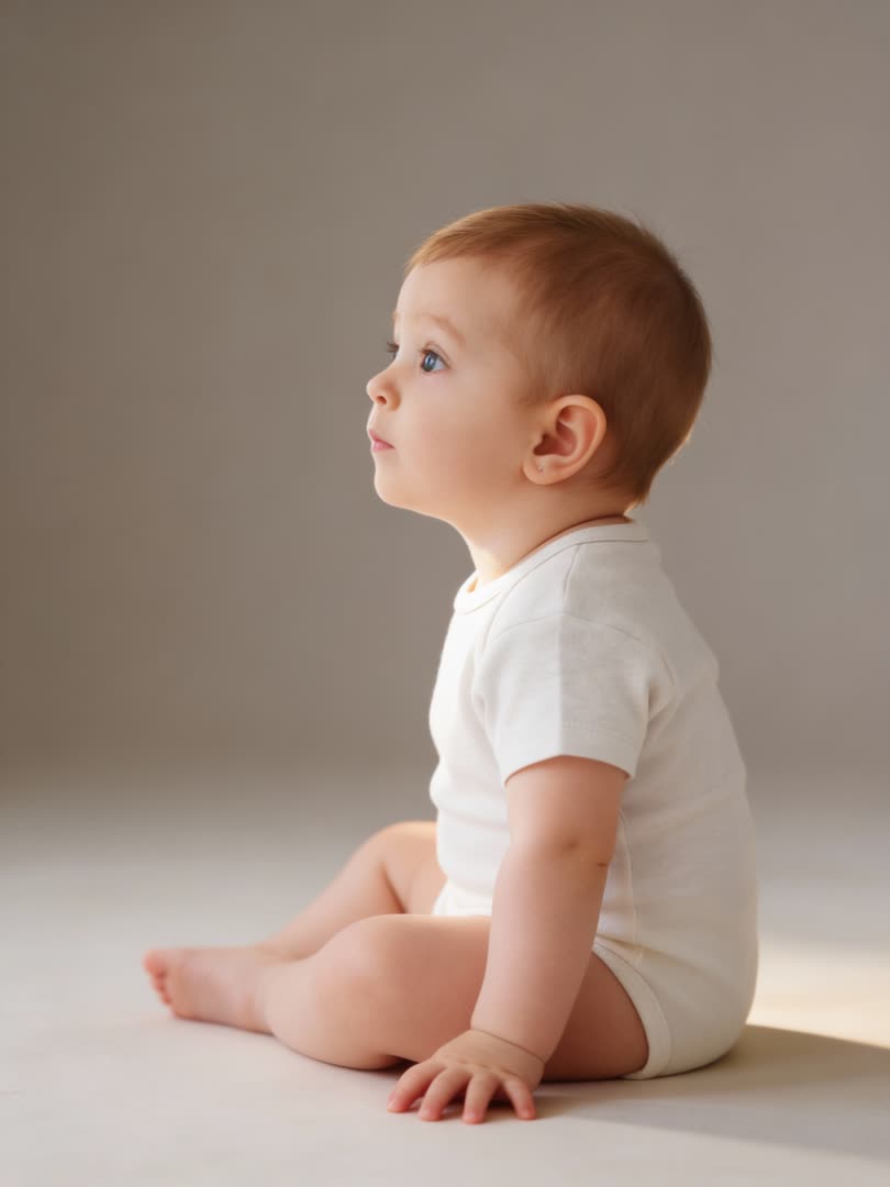 Side Profile Art AI Baby Photo Template Preview
