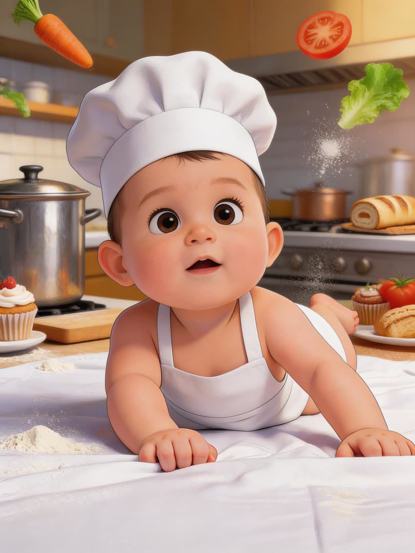 Mini Chef AI Baby Photo Template Preview