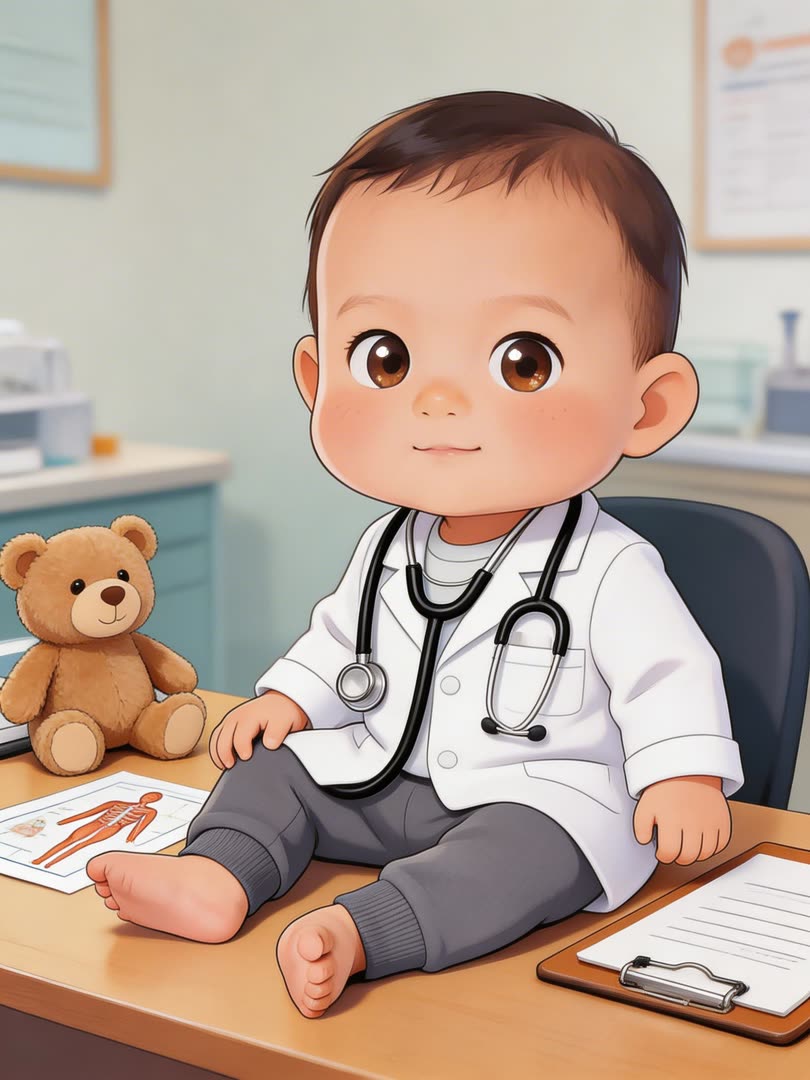 Mini Doctor AI Baby Photo Template Preview