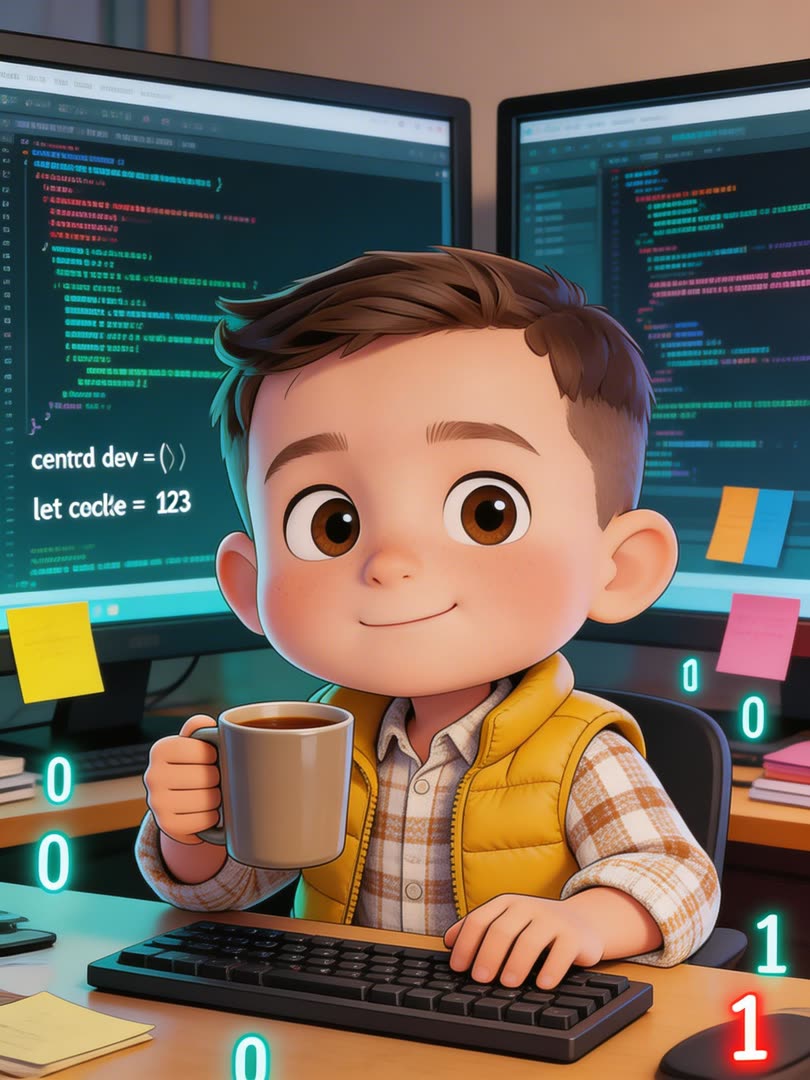 Mini Coder AI Baby Photo Template Preview
