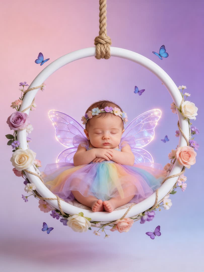 Fantasy Swing AI Baby Photo Template Preview
