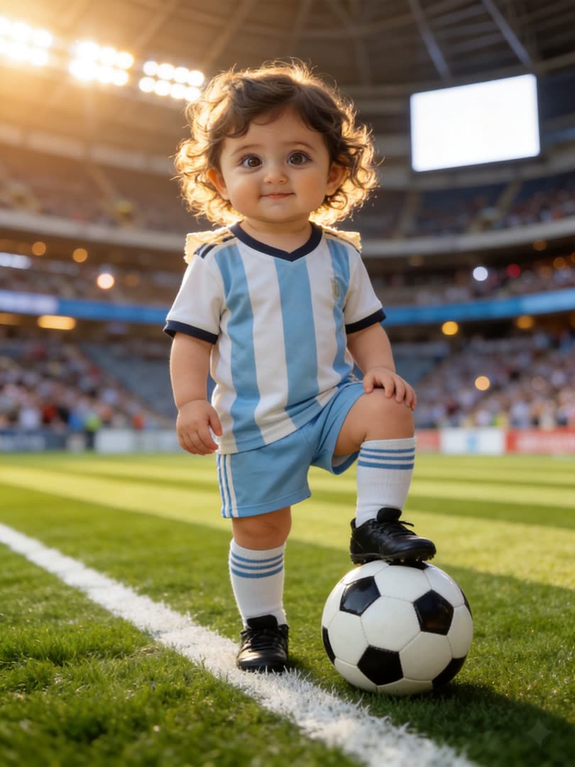 Argentina Star AI Baby Photo Template Preview