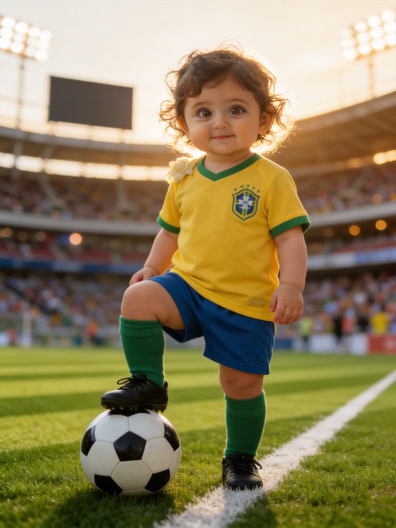 Brazil Star AI Baby Photo Template Preview